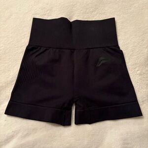 High-Waisted Black Spandex Shorts